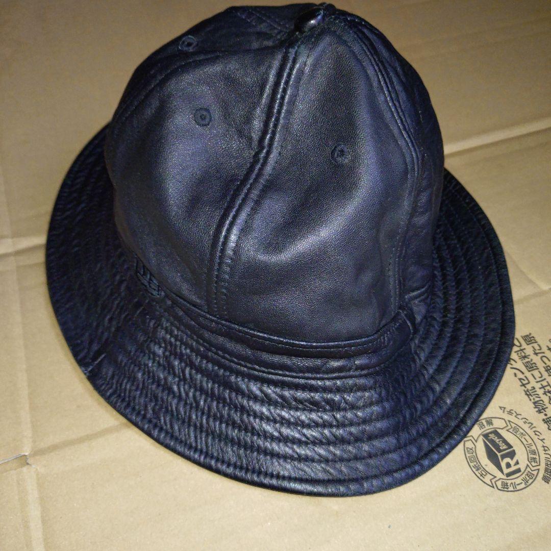 最終値下げ　エディフィス 　ニューエラ　ブラックレザー　バケットハット