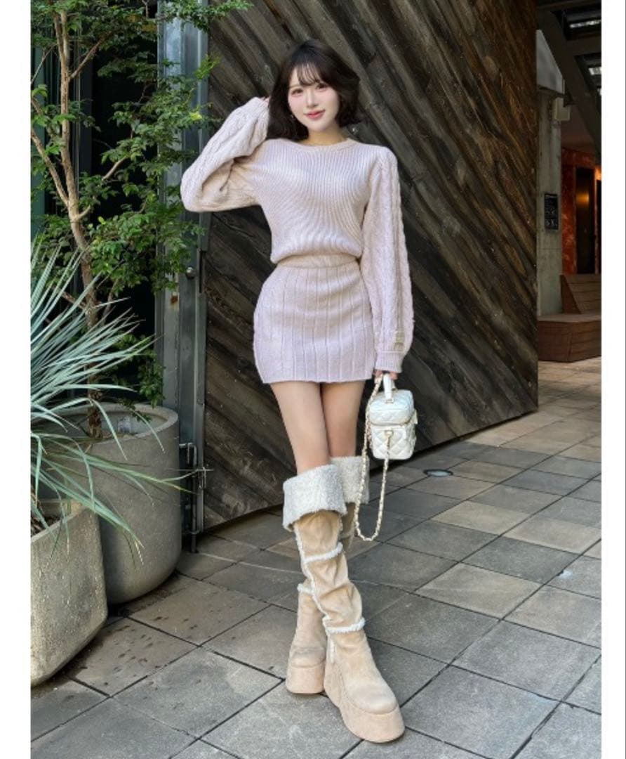 Darich ハートオープンニットワンピース