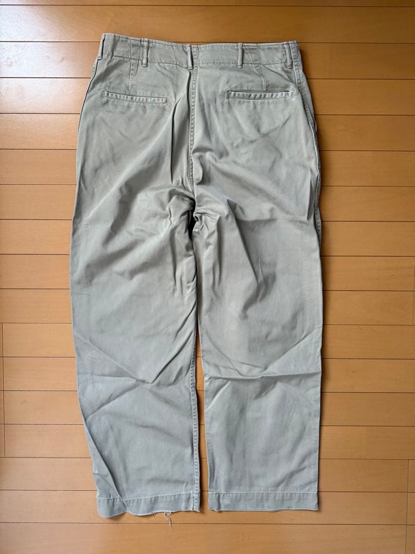 着画あり　実物　ダブルシーム　 usarmy 45カーキ