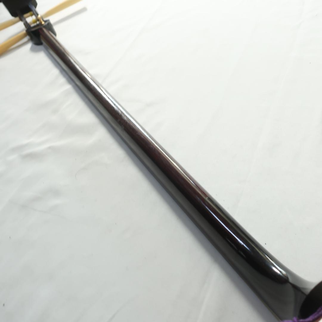三味線 紅木 細棹 撥 予備弦 ハードケース付 和楽器