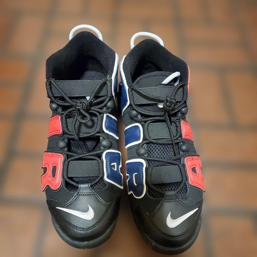 ナイキ エアモア アップテンポ '96 黒＆赤&ネイビー 27.5cm 美品