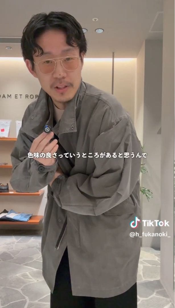 【新品未使用】 ATON モッズコート サイズM 定価154,000円春、真冬可