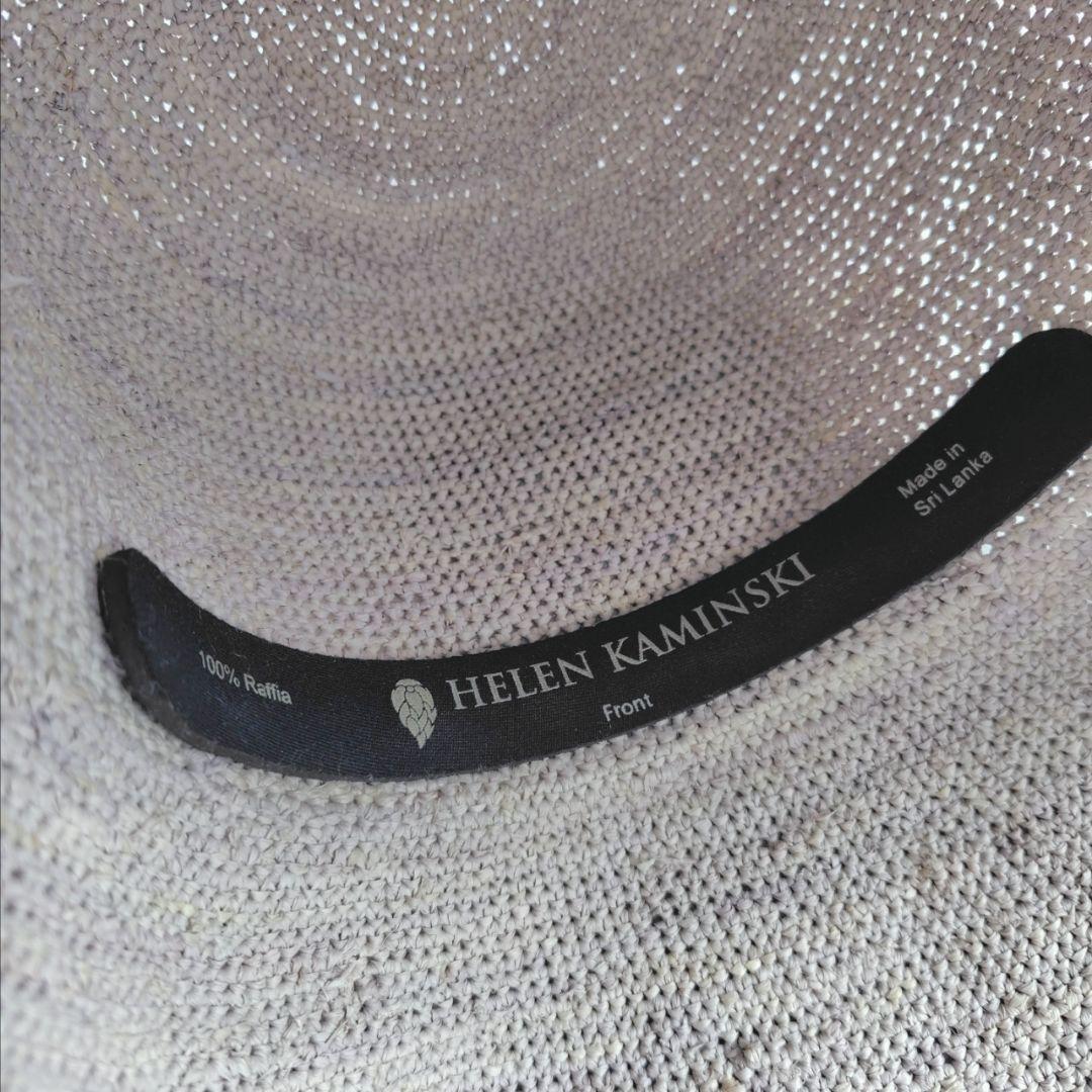 HELEN KAMINSKI バケットハット 100%ラフィア　グレー　帽子