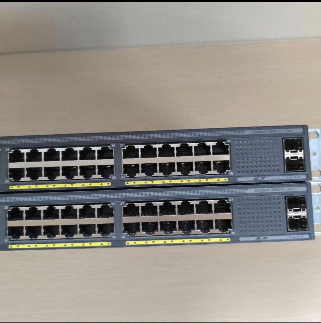 Cisco Catalyst 2960X-48TS-LL 2台セット 初期化済
