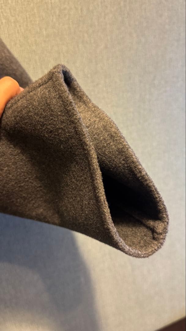 【完売】COS 2025ダブルフェイス ウール スカーフコートグレー XXS