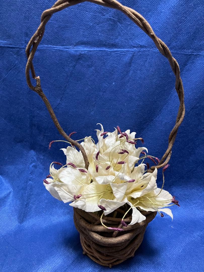 布花　染め花アートフラワー　ハンドメイド　アンティーク風　７点セットまとめ売り