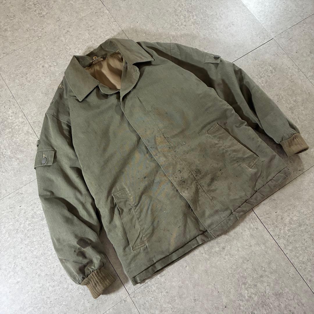 実物60s-ユーロミリタリー東ドイツ軍NVA 中綿M48ウィンタージャケット無地