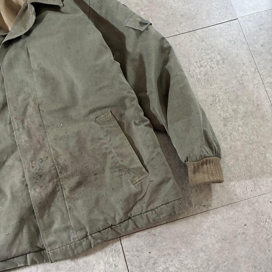 実物60s-ユーロミリタリー東ドイツ軍NVA 中綿M48ウィンタージャケット無地