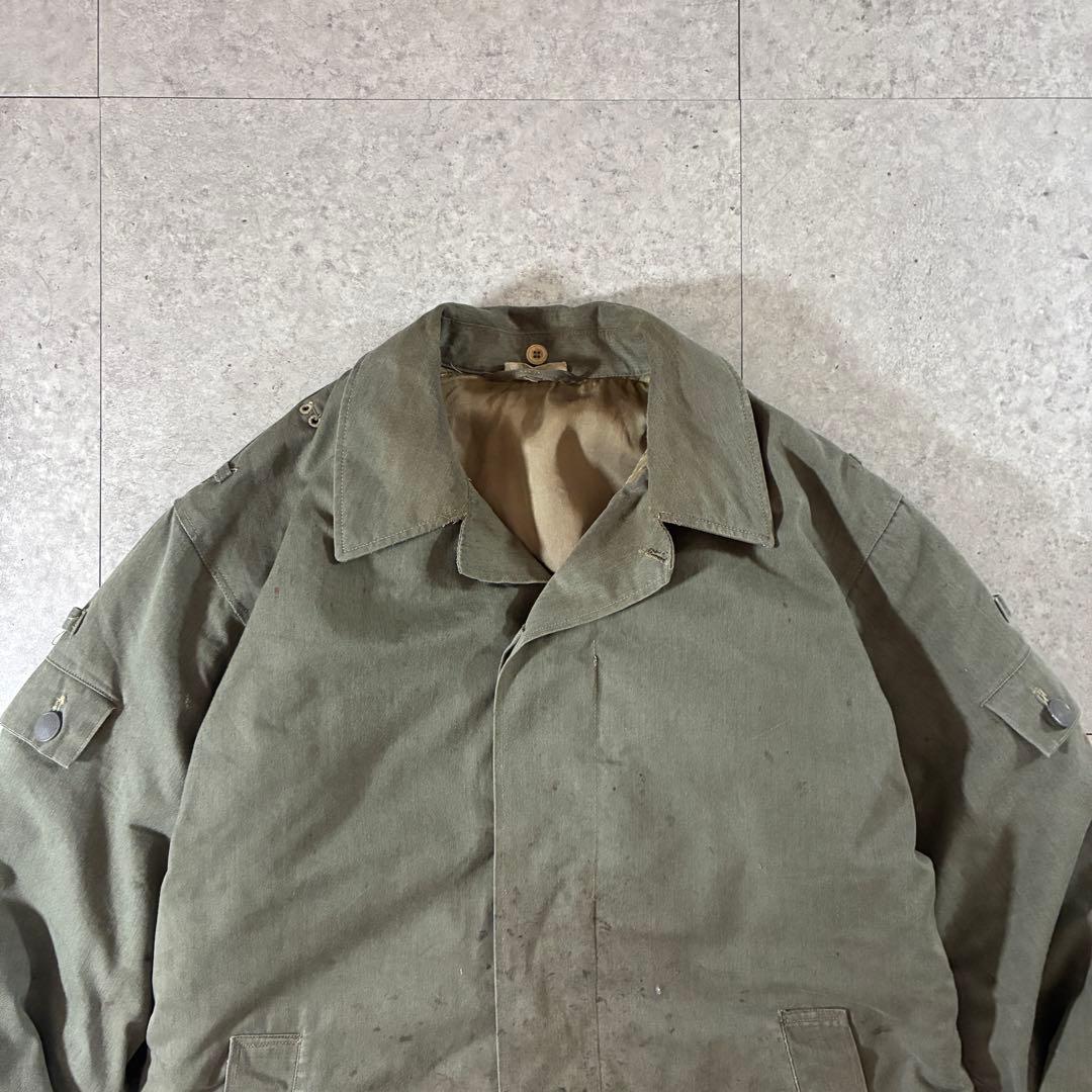 実物60s-ユーロミリタリー東ドイツ軍NVA 中綿M48ウィンタージャケット無地