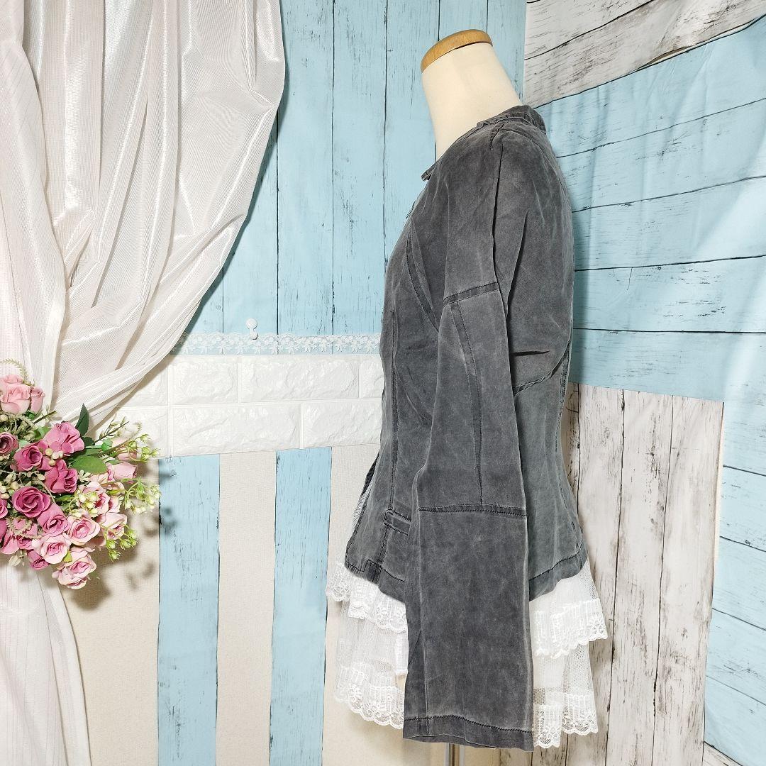 Yohji Yamamoto フェイクデニム 変形 薄ジャケット ライトアウター