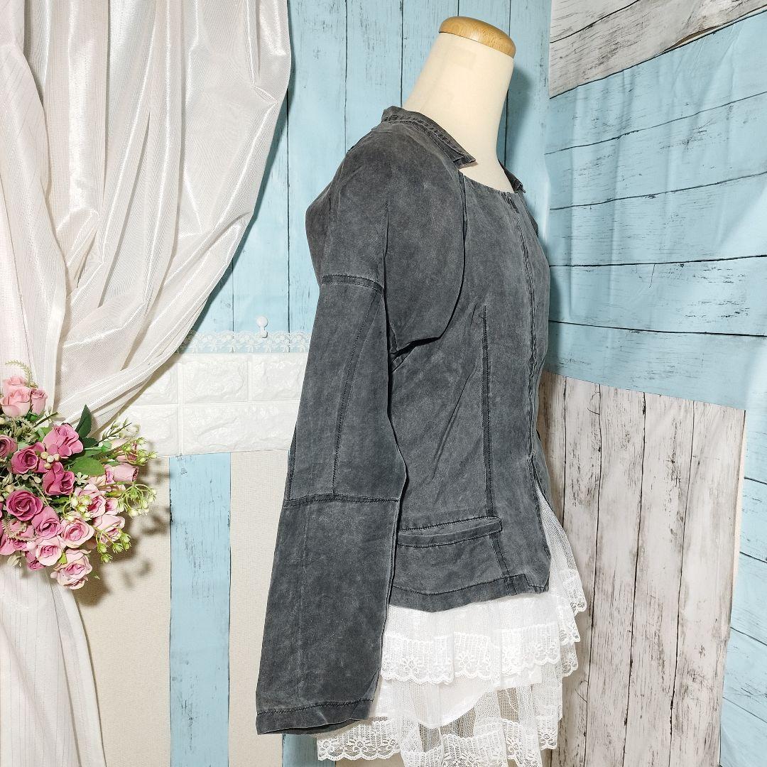 Yohji Yamamoto フェイクデニム 変形 薄ジャケット ライトアウター