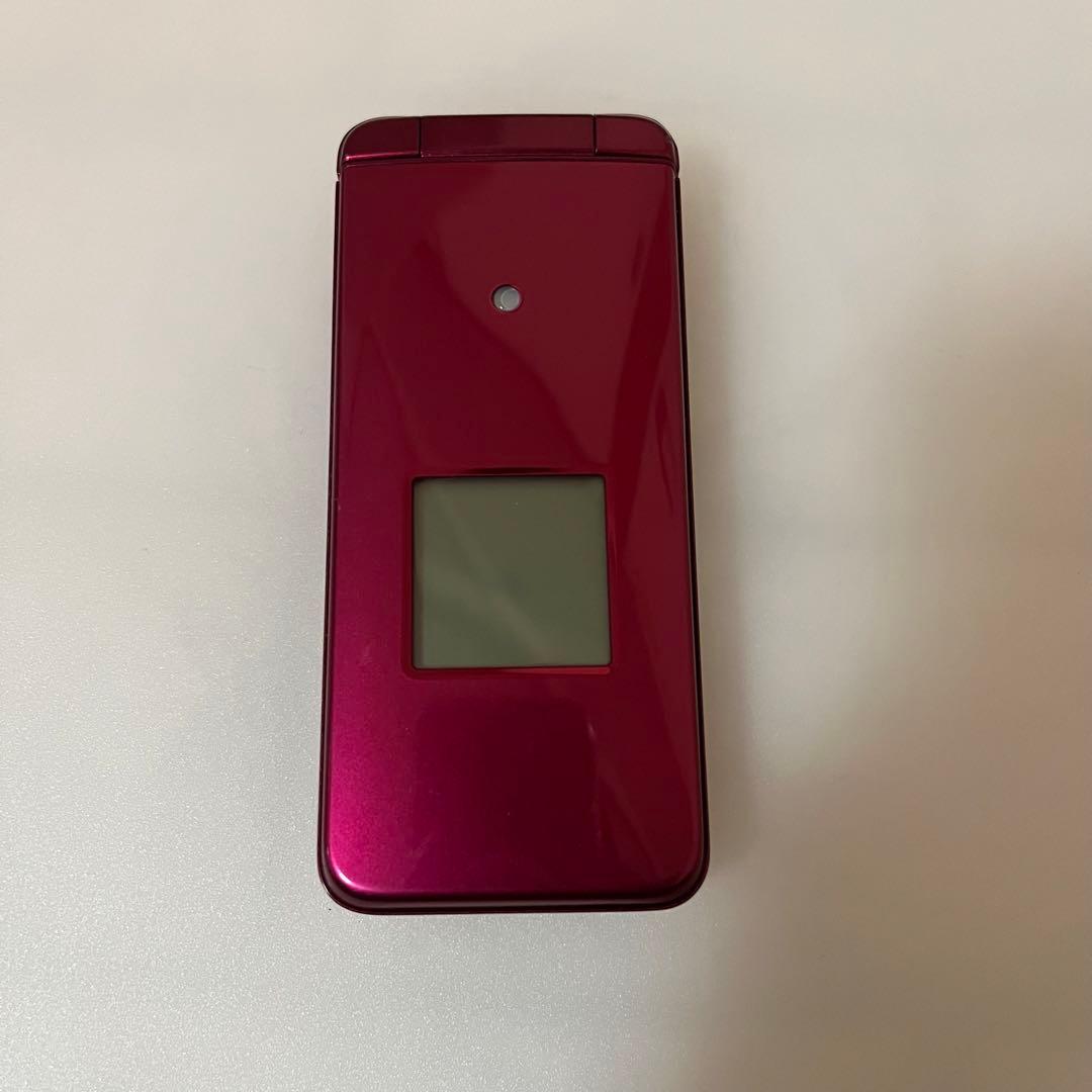 京セラ KYF43 かんたんケータイライト ガラケー レッド 赤