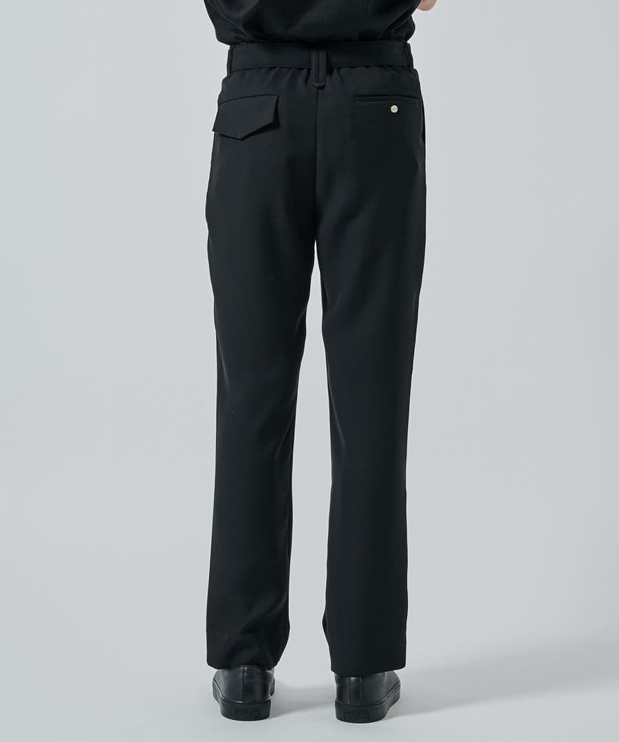 未使用級【CULLNI】25ss ベルト付き 1タック パンツ スラックス L