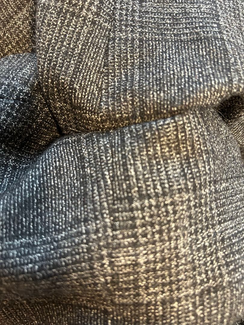 BEAMS F グレー系チェック ビジネススーツ　クリーニング済