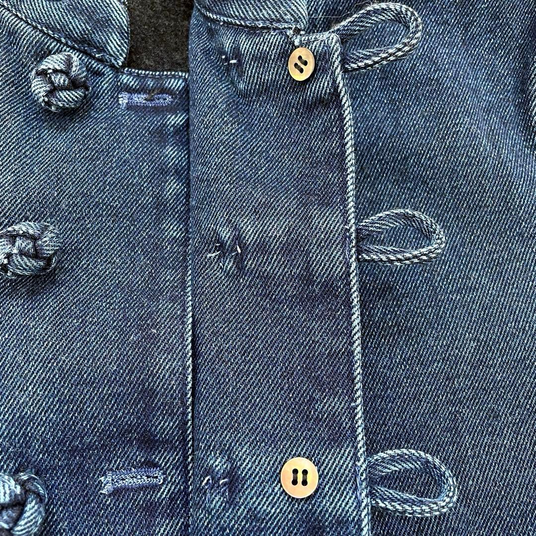 HAI SPORTING GEAR デニムジャケット　チャイナボタン　ウール混