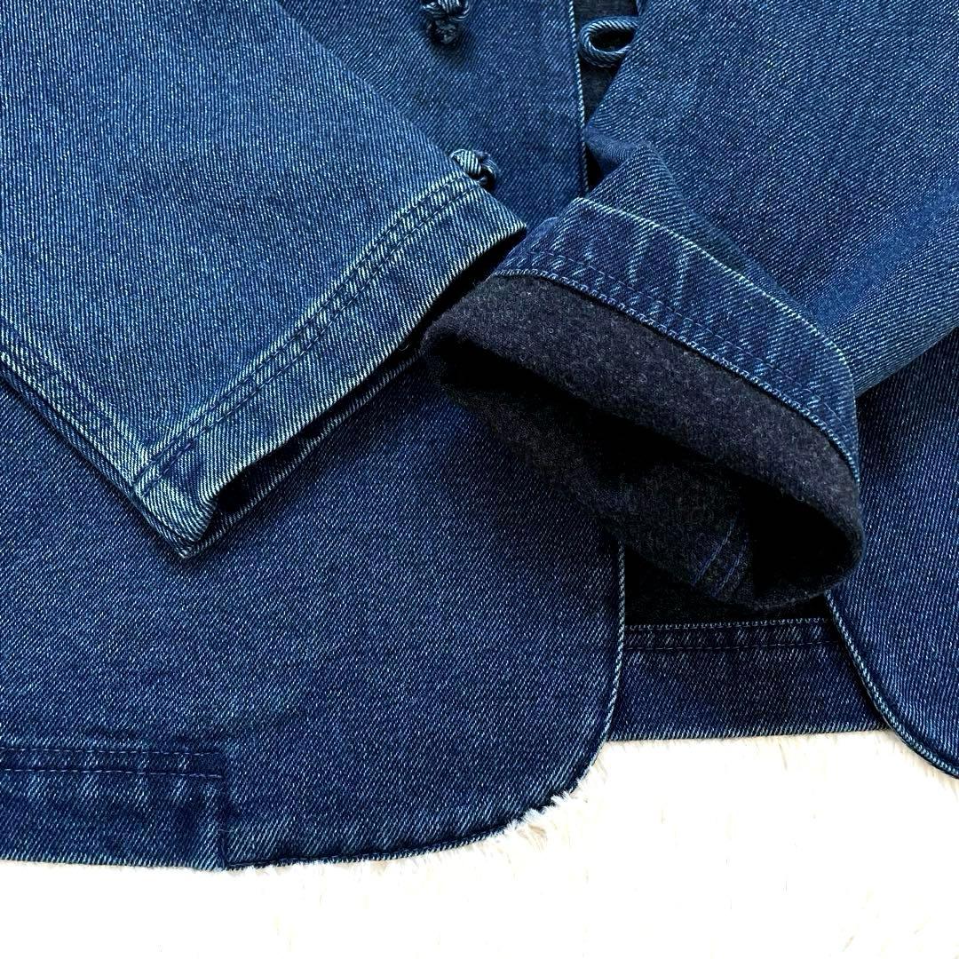 HAI SPORTING GEAR デニムジャケット　チャイナボタン　ウール混