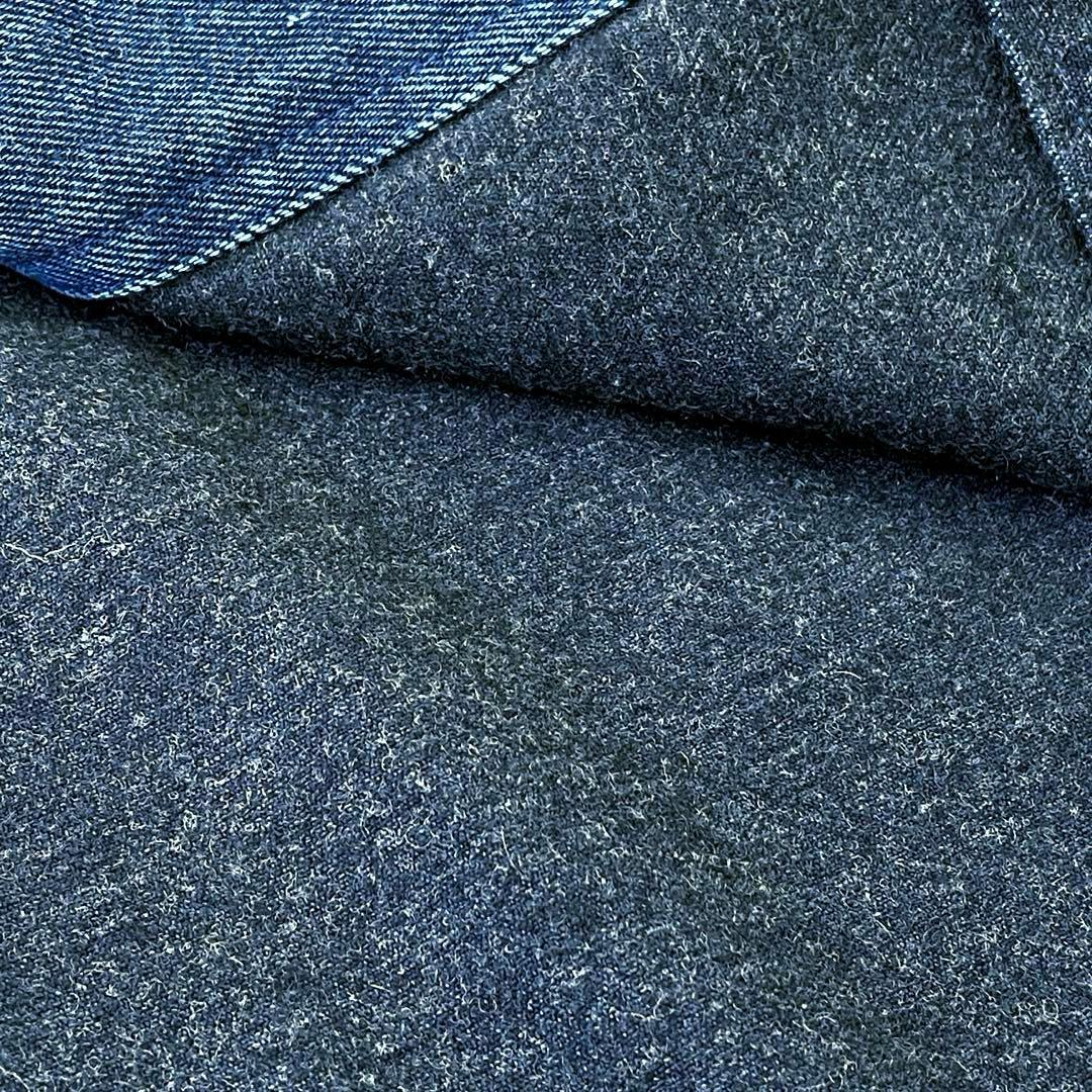 HAI SPORTING GEAR デニムジャケット　チャイナボタン　ウール混