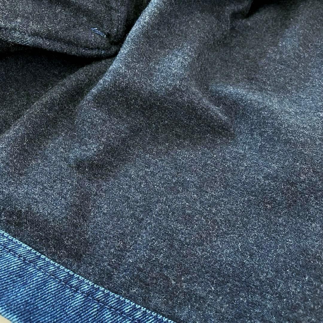 HAI SPORTING GEAR デニムジャケット　チャイナボタン　ウール混