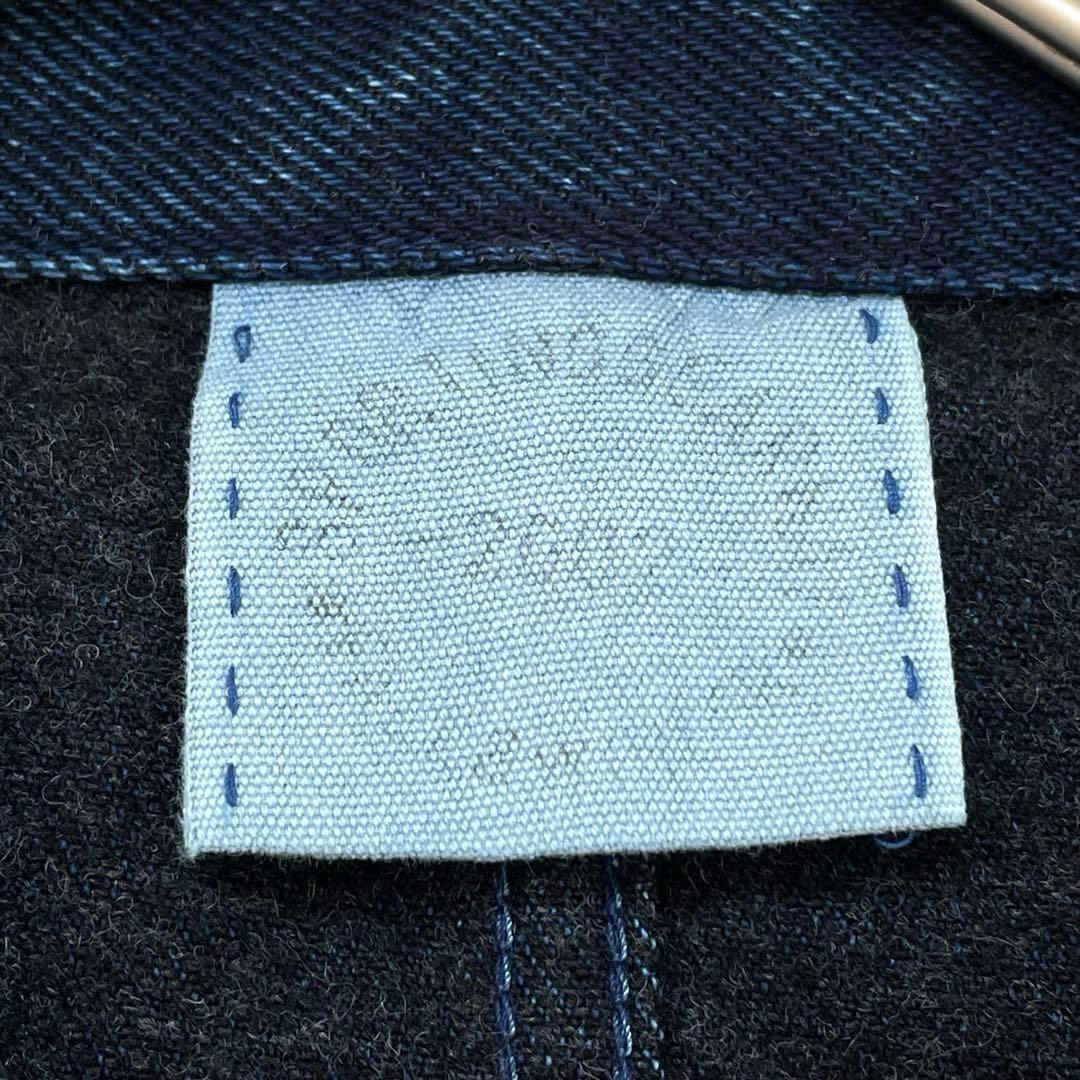 HAI SPORTING GEAR デニムジャケット　チャイナボタン　ウール混