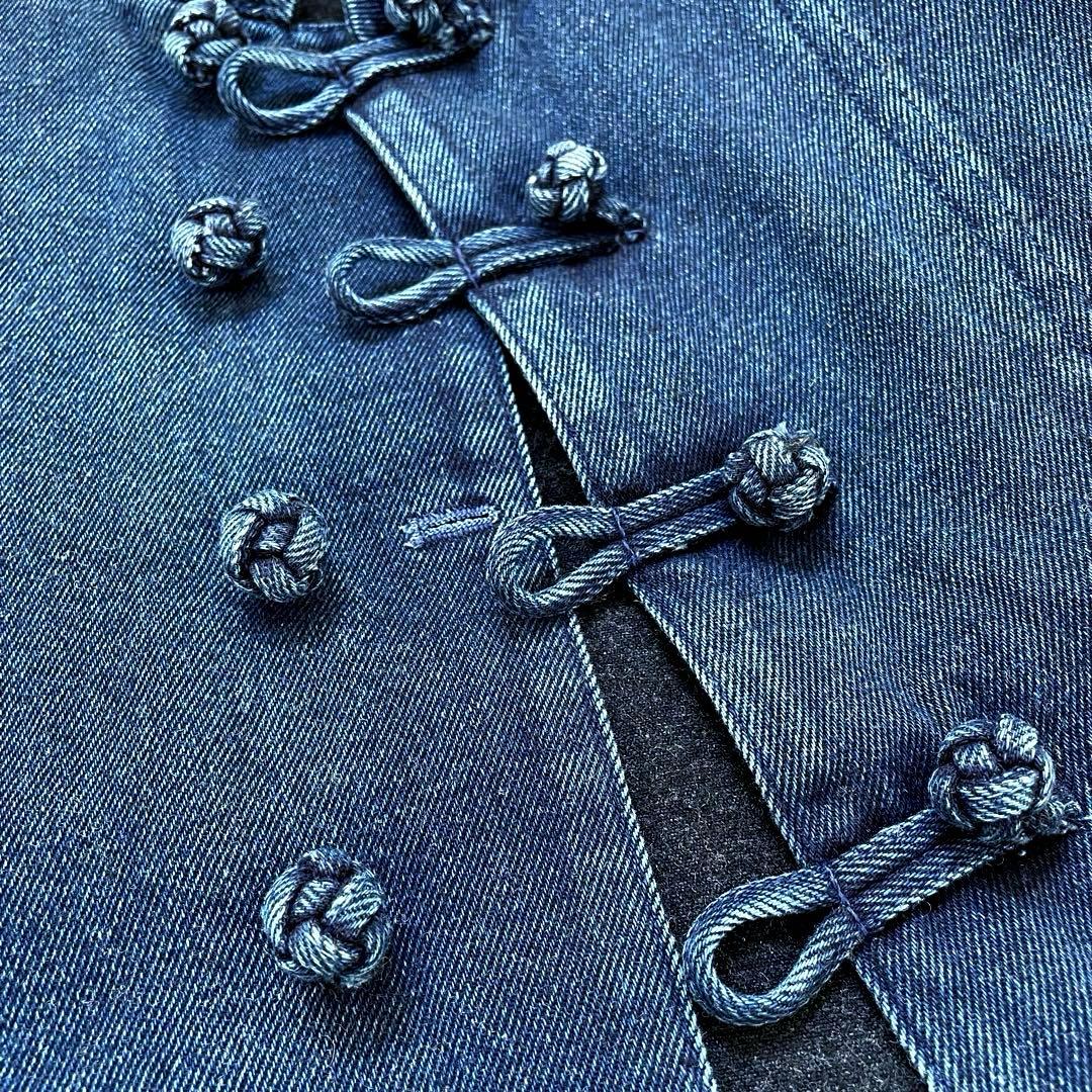 HAI SPORTING GEAR デニムジャケット　チャイナボタン　ウール混