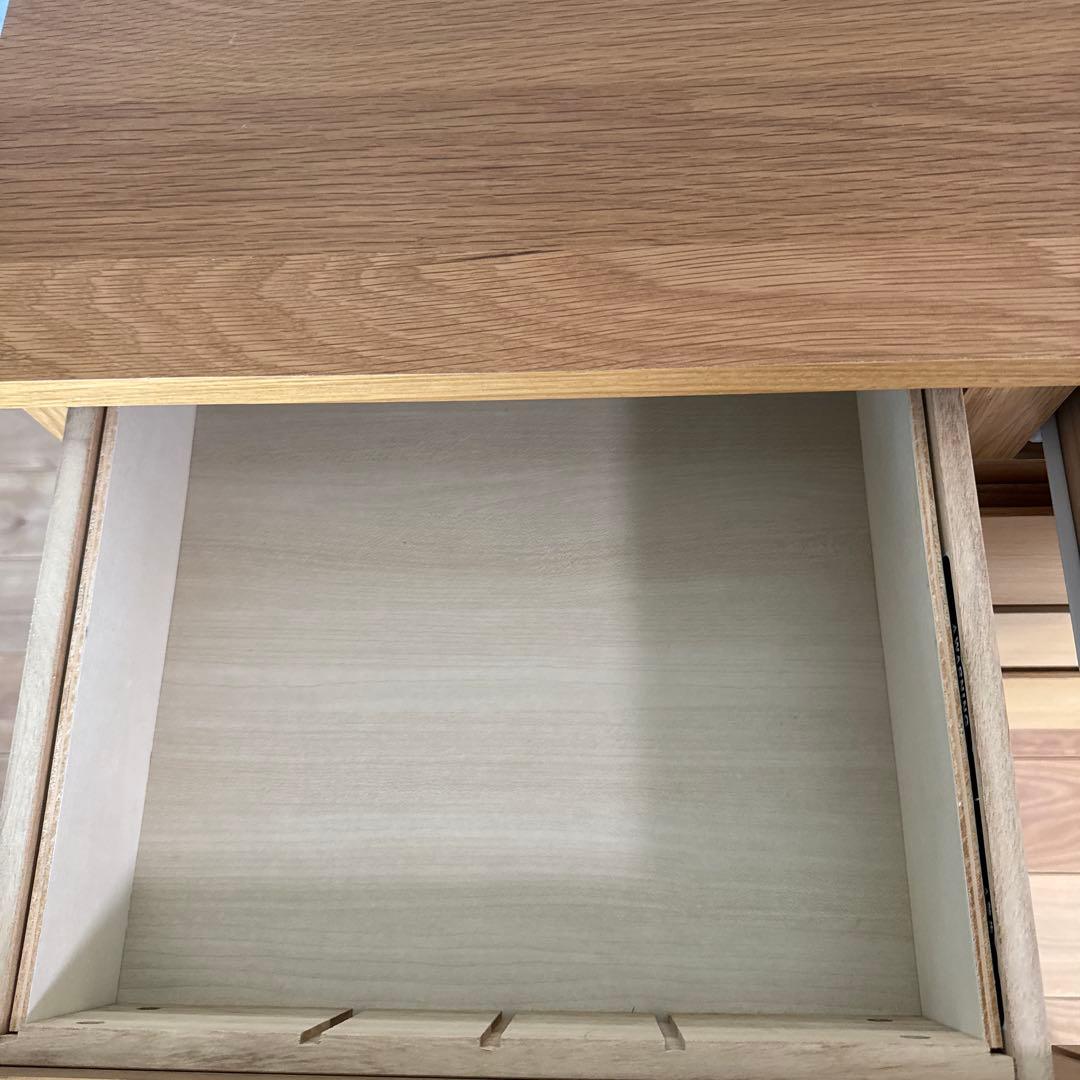 無印良品　木製チェスト４段　オーク材突板