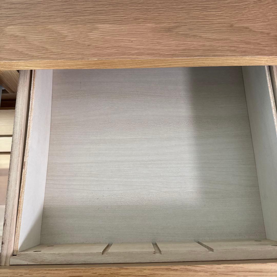 無印良品　木製チェスト４段　オーク材突板