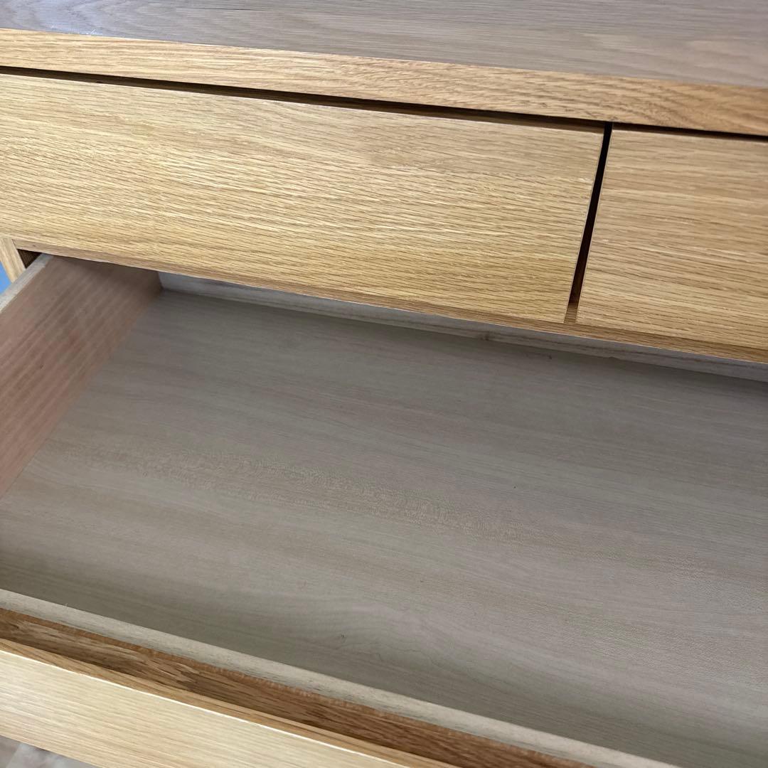 無印良品　木製チェスト４段　オーク材突板