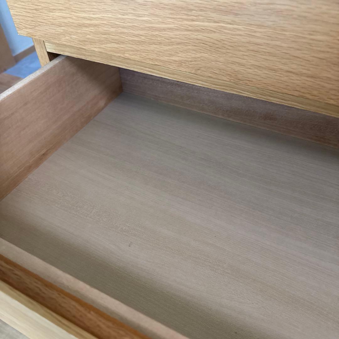 無印良品　木製チェスト４段　オーク材突板