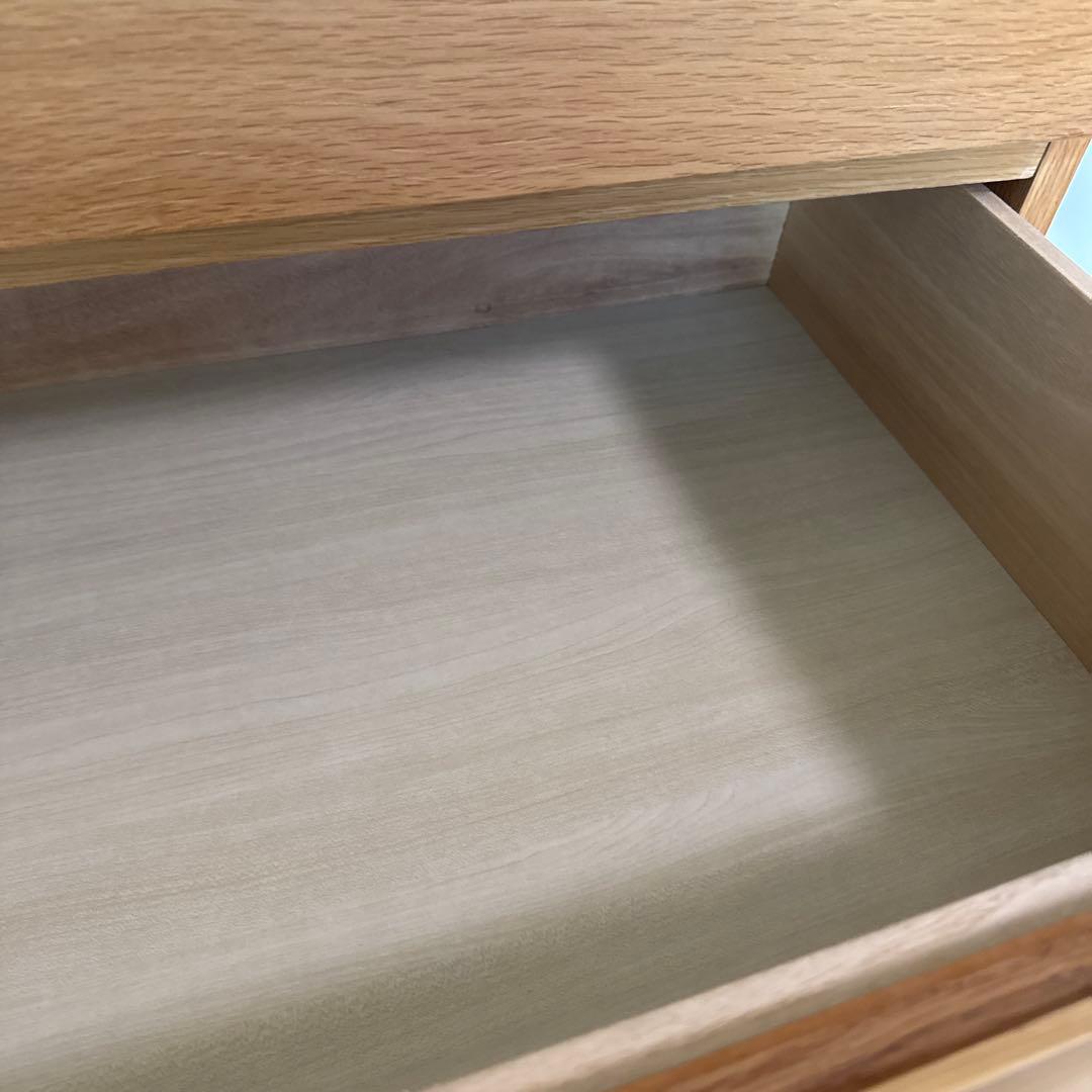 無印良品　木製チェスト４段　オーク材突板