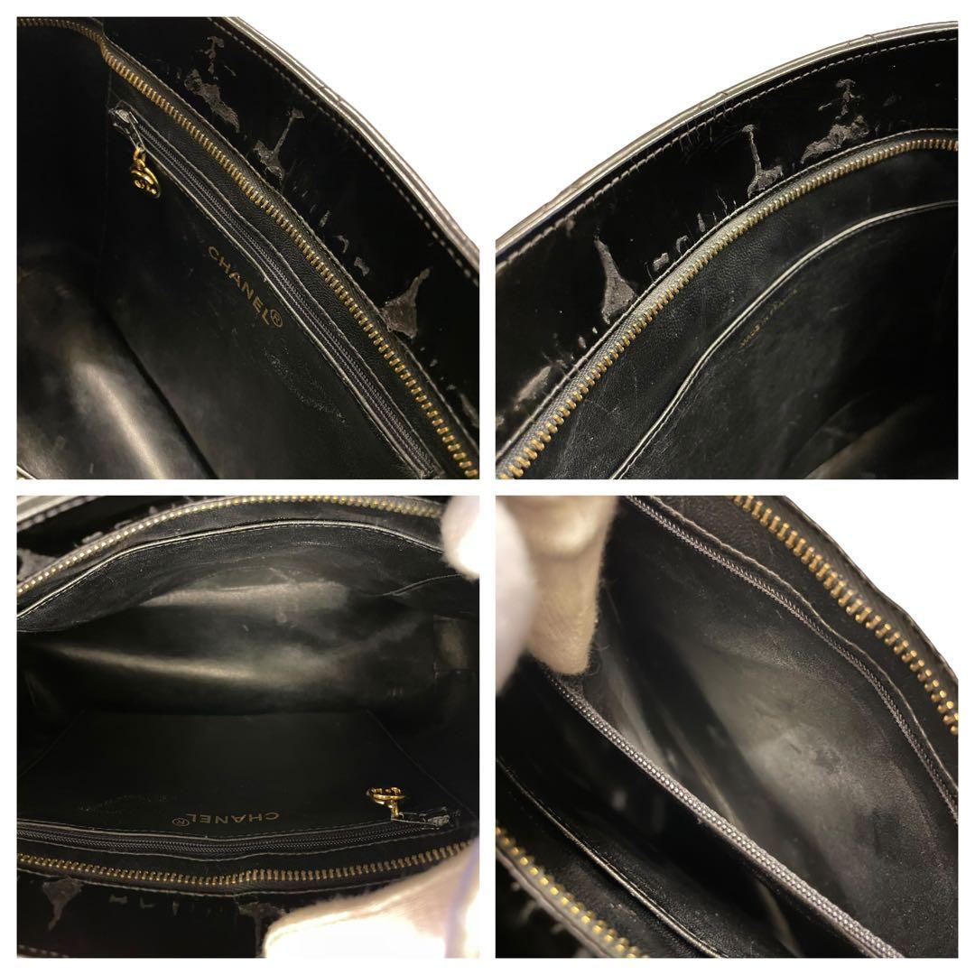 ば*ん様 CHANEL シャネル ハンドバッグ エナメル マトラッセ ココマーク