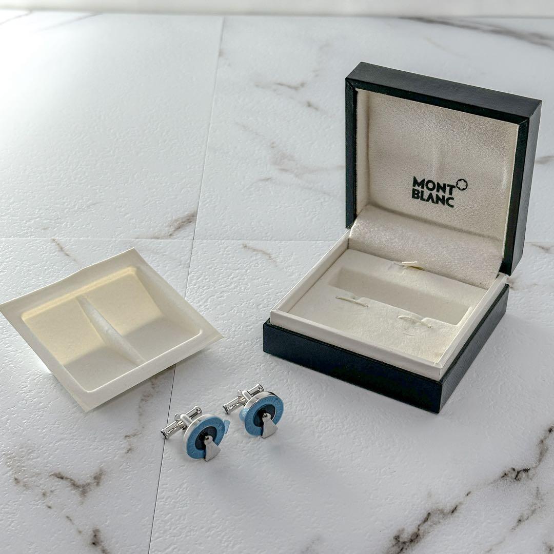 未使用　MONT BLANC　モンブラン　ラウンドトップ　カフス　シルバー925