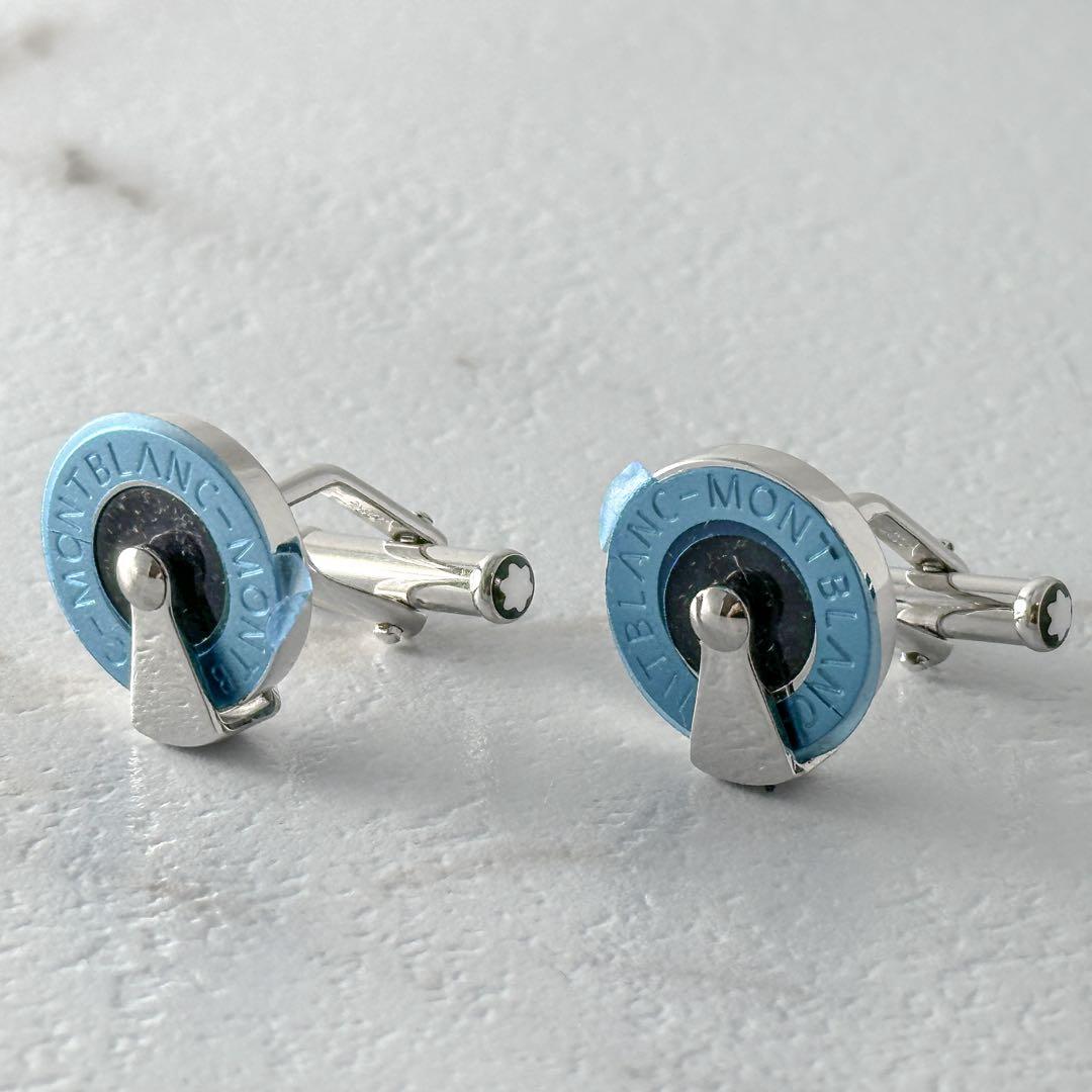 未使用　MONT BLANC　モンブラン　ラウンドトップ　カフス　シルバー925