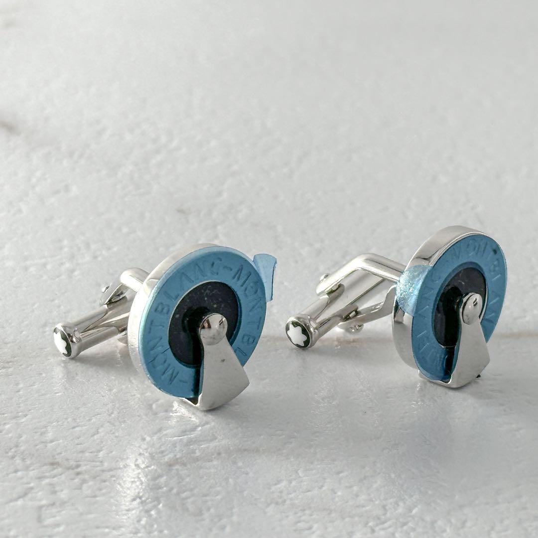 未使用　MONT BLANC　モンブラン　ラウンドトップ　カフス　シルバー925