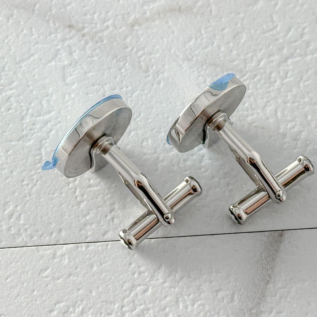 未使用　MONT BLANC　モンブラン　ラウンドトップ　カフス　シルバー925