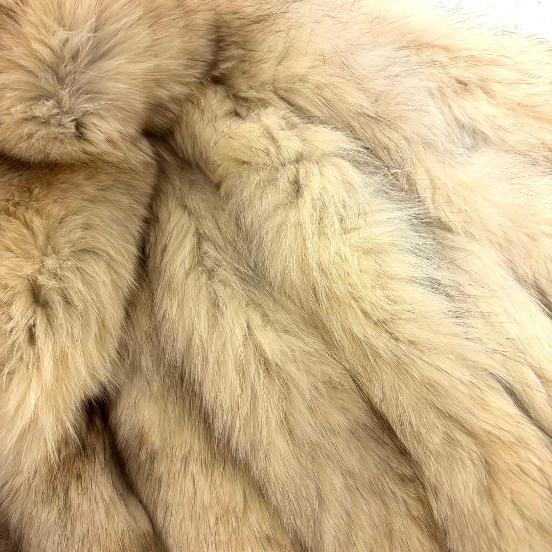 毛皮　ブルーフォックス　ファー　コート　ボリューミー