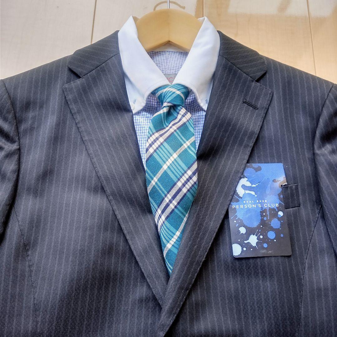 PERSON'S FOR MEN ブラックスーツセットアップ【A4】