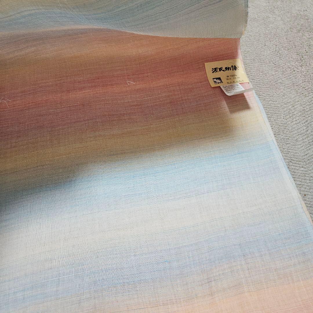 麻100%源氏物語反物　着物、浴衣