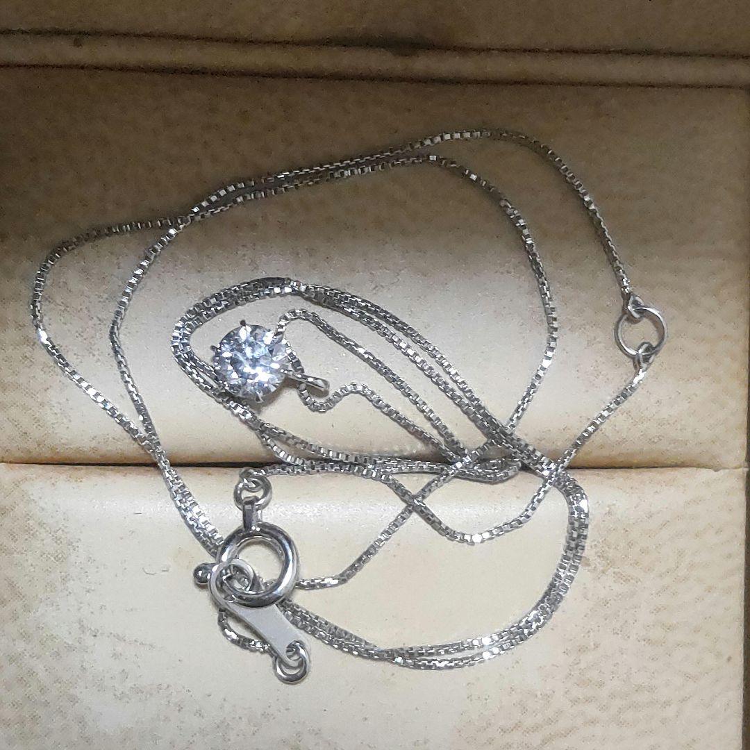 pt900/pt850 ダイヤモンド ネックレス　一粒 0.30ctUP 1粒