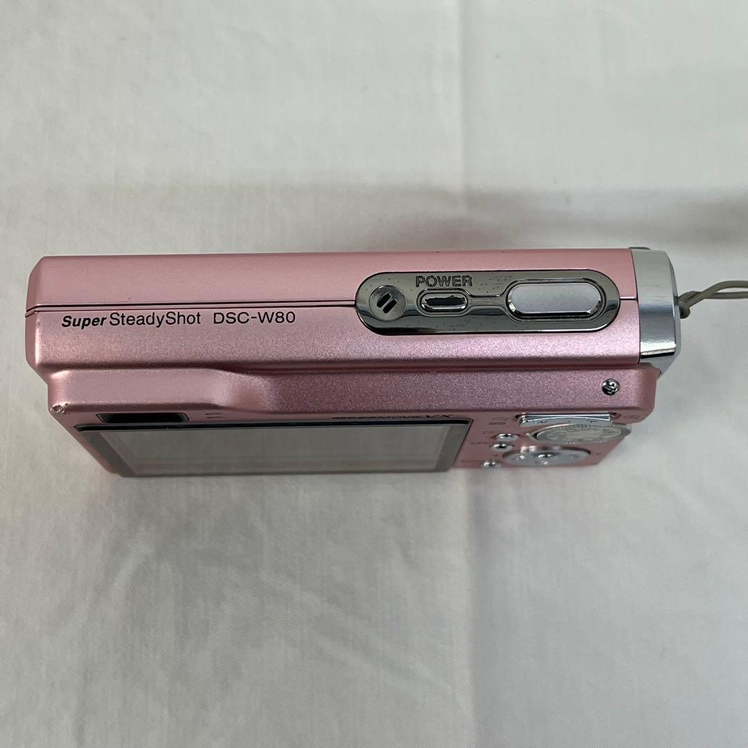 0106A5 SONY Cyber-shot DSC-W80ピンク作動確認済