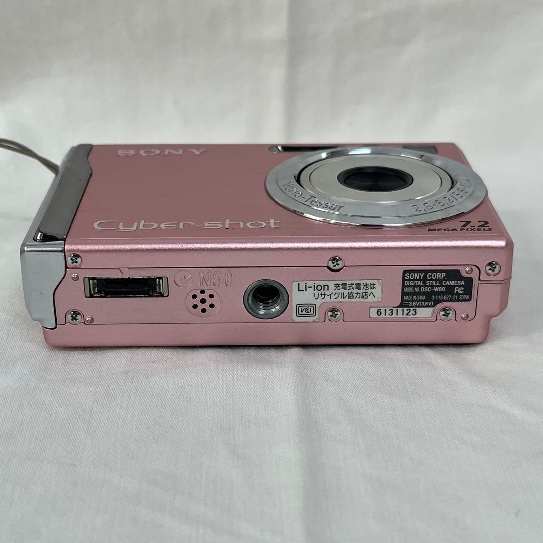 0106A5 SONY Cyber-shot DSC-W80ピンク作動確認済