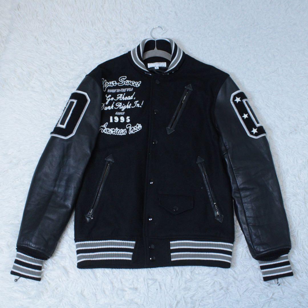 入手困難 00s DONUT & COFFEE フルデコ スタジャン Y2K 黒