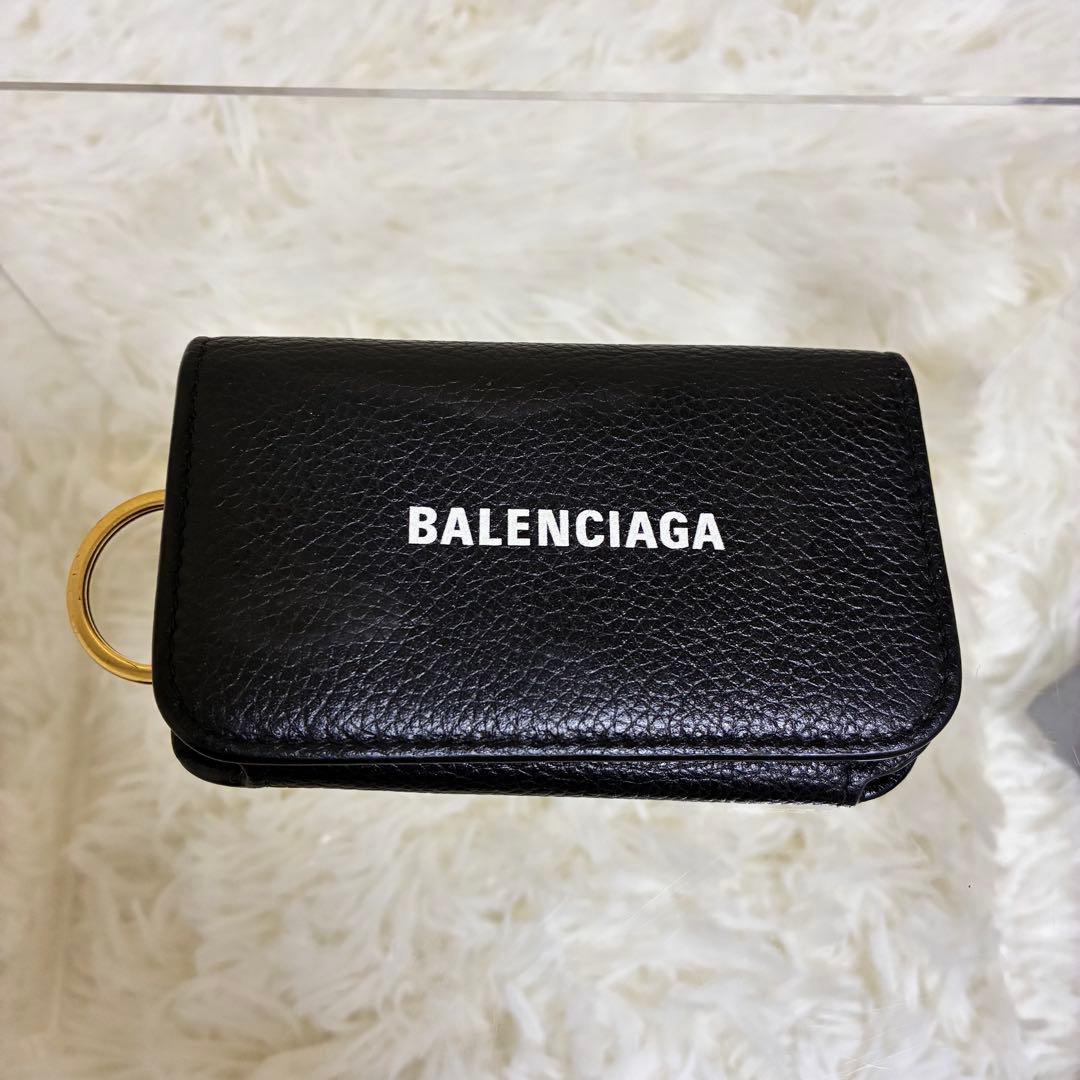 美品✨BALENCIAGA キーケース　６連　ブラック　ゴールド　cash 箱