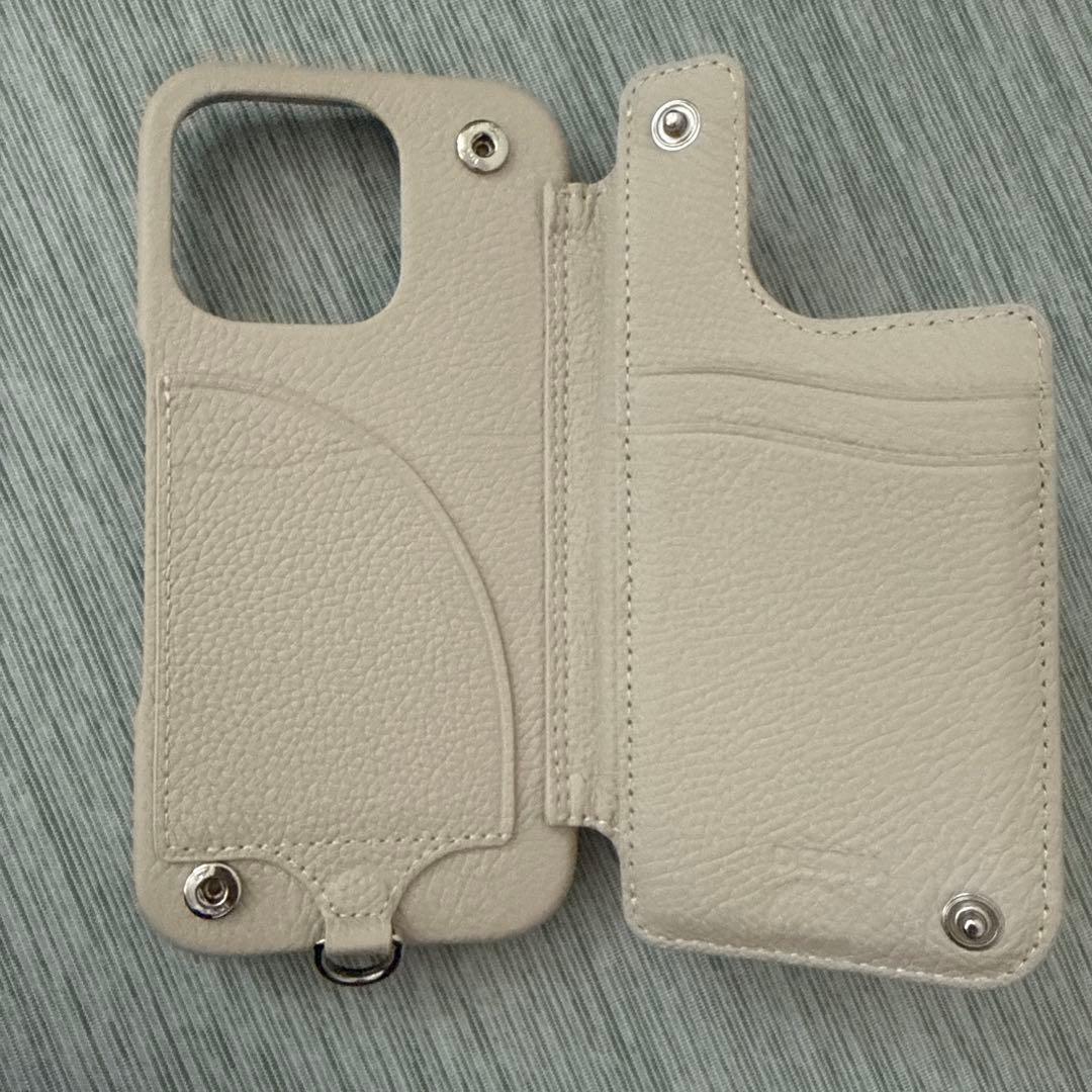 DEMIU ベージュ レザー iPhone16proケース