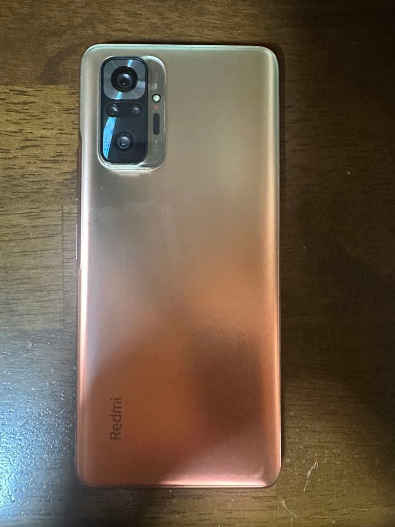 Redmi note10プロ　スマートフォン ゴールド ケースフィルム付き