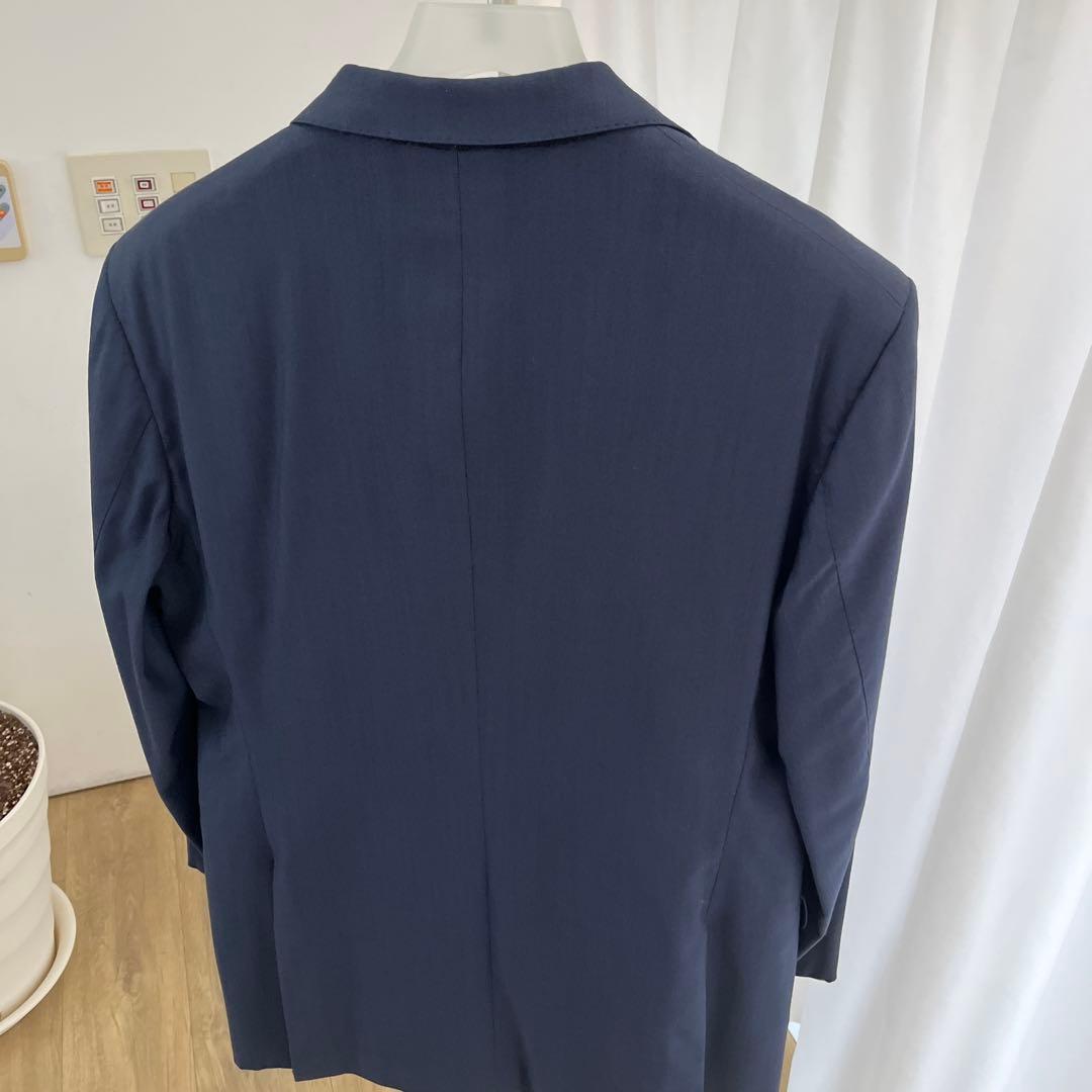 【美品】シップス×ロロピアーナ　高級　イタリア生地　ネイビー　52