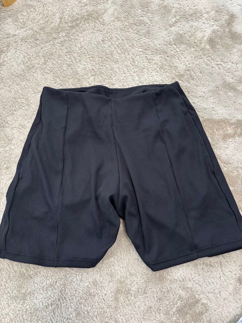 福田麻琴さんコラボ リブ素材のスイムウェア3点セット＜ブラック＞➕レギンス