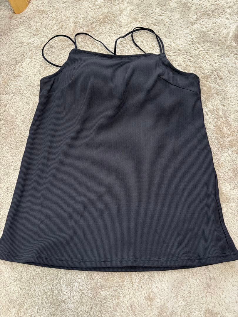 福田麻琴さんコラボ リブ素材のスイムウェア3点セット＜ブラック＞➕レギンス