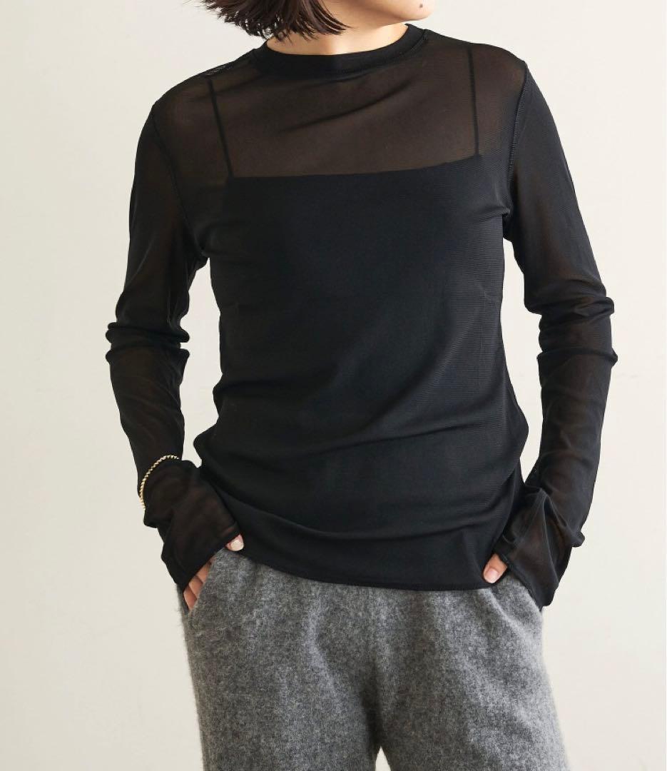 お値下げ❣️La nature linge シアチュールプルオーバー　ブラック