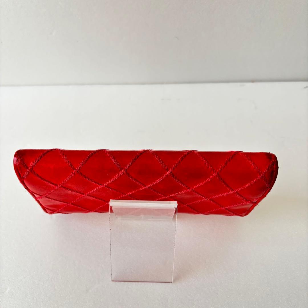 シャネル A80142 ウォレット　ココマーク　レザー赤　レッド　長財布 19番