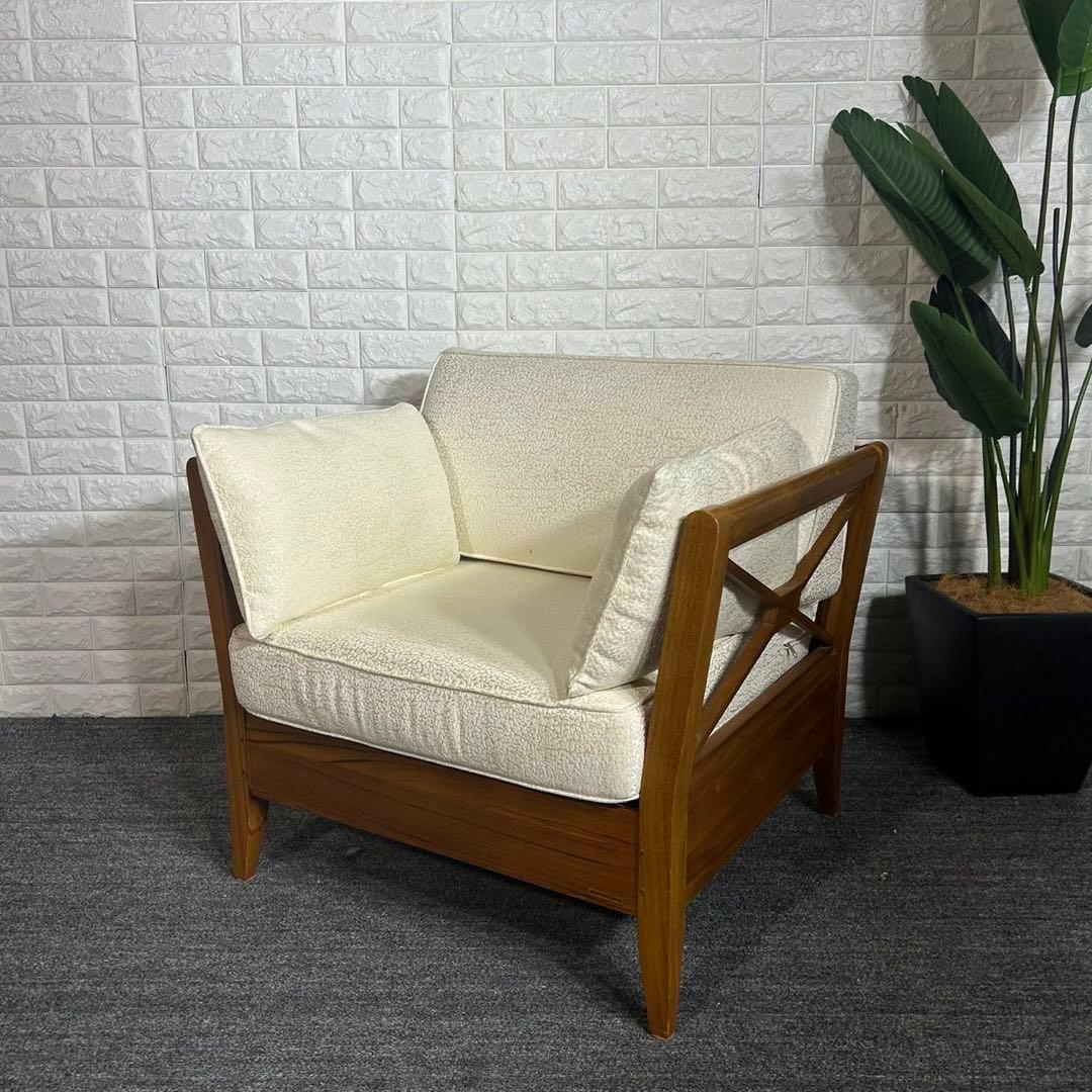 SCANTEAK スキャンティーク1人掛けソファ 木製フレーム 北欧 C091